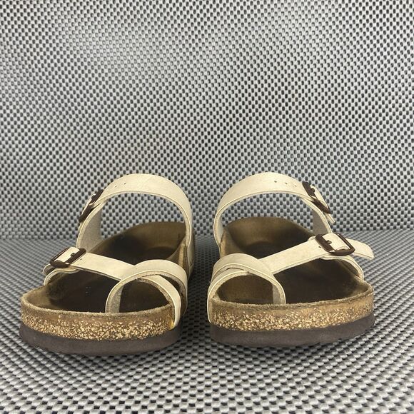 Birkenstock Mayari Adult Sandals 37 L6 M4 Cream Leather Buckle Made In Germany - Picture 6 of 13